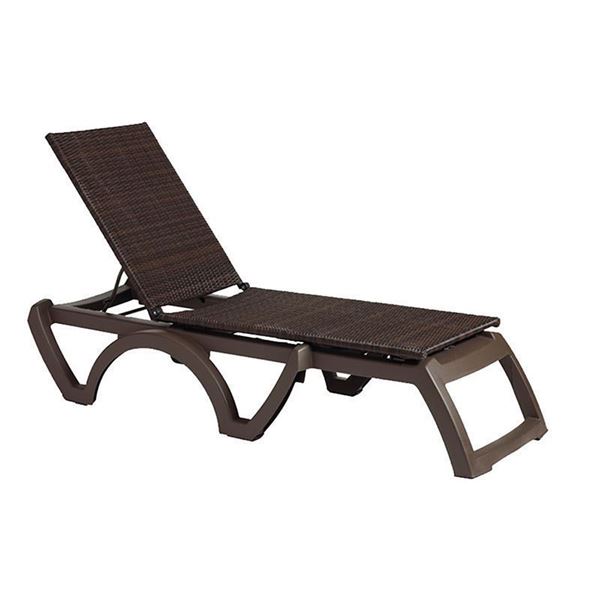 Java All Weather Wicker Chaise Lounge - Bronze