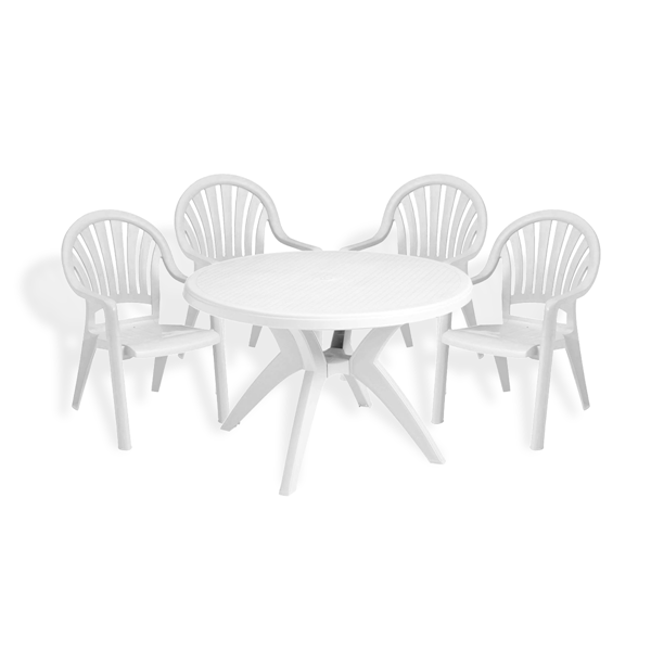 Pacific Fanback Dining Set