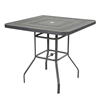 Square Punched Aluminum Patio Bar Table with Aluminum Frame - 36" or 42" 