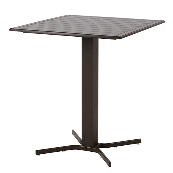Apollo Bistro Square Aluminum Bar Table - Without Umbrella Hole - 30" or 36"  