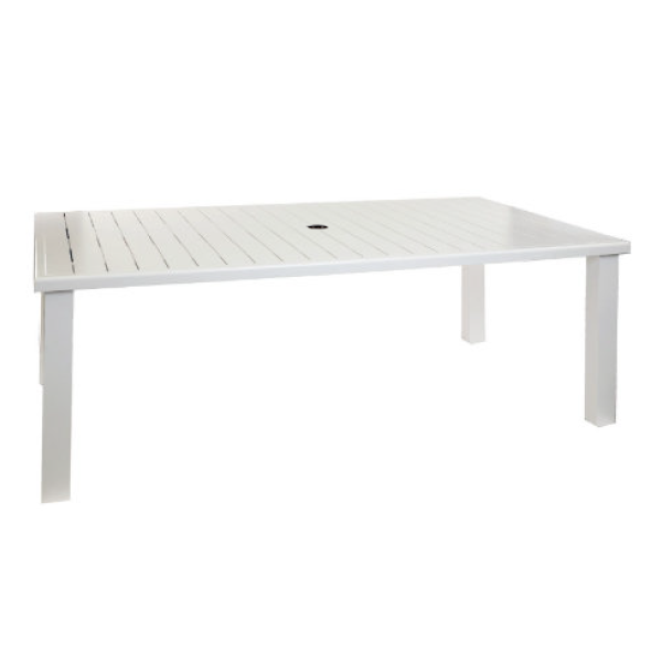 Aspen Slat Rectangle Aluminum Dining Table - 42” x 76” or 42” x 84”