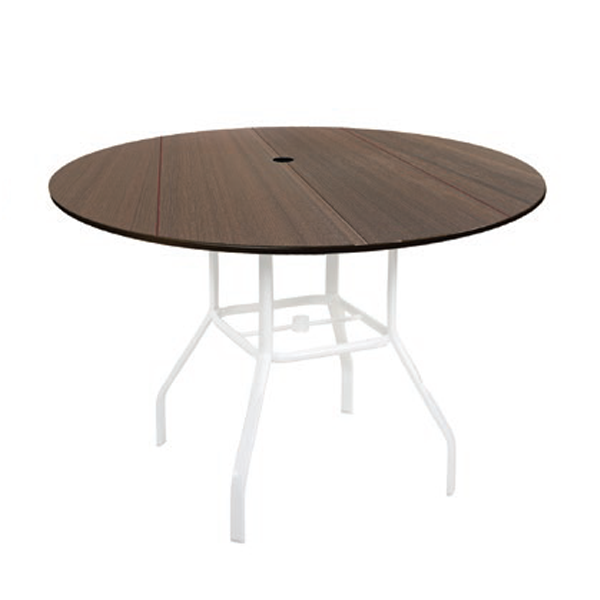  Lexington Round Balcony Table With Recycled Poly Top And Powder-Coated Aluminum Base - 36”, 42”, Or 48”