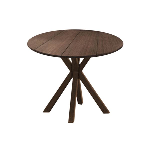 20” Lexington Round Side Table with Recycled Poly Top and Aluminum X-Base