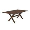 Lexington Rectangle Patio Dining Table with Recycled Poly Top and Aluminum X-Base - 42” x 76”, 42” x 84”, or 42” x 96”