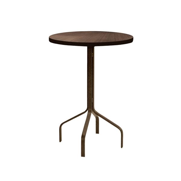 30” Lexington Round Dining Patio Table With Recycled Poly Top And Powder-Coated Aluminum Base