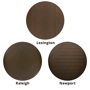 30” Round Bar Table With Recycled Poly Top And Powder-Coated Aluminum Base - Lexington, Raleigh, Or Newport Style