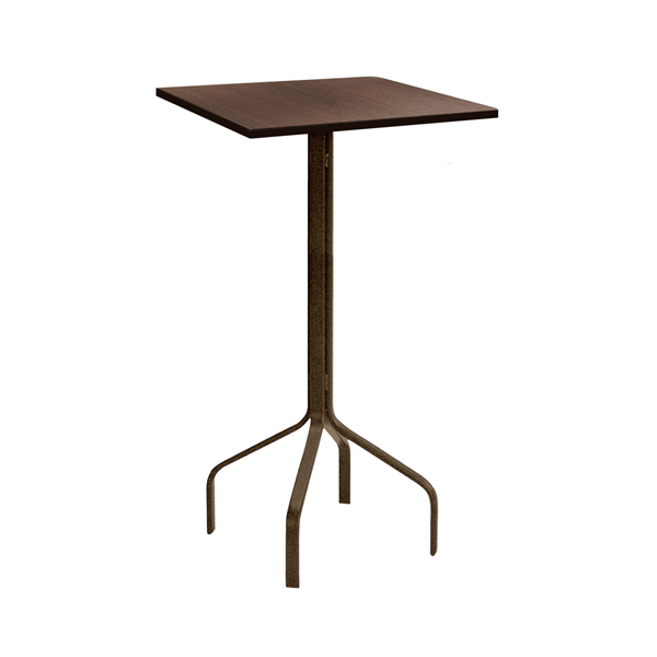 28” Square Bar Table With Recycled Poly Top And Powder-Coated Aluminum Base - Lexington, Raleigh, Or Newport Style
