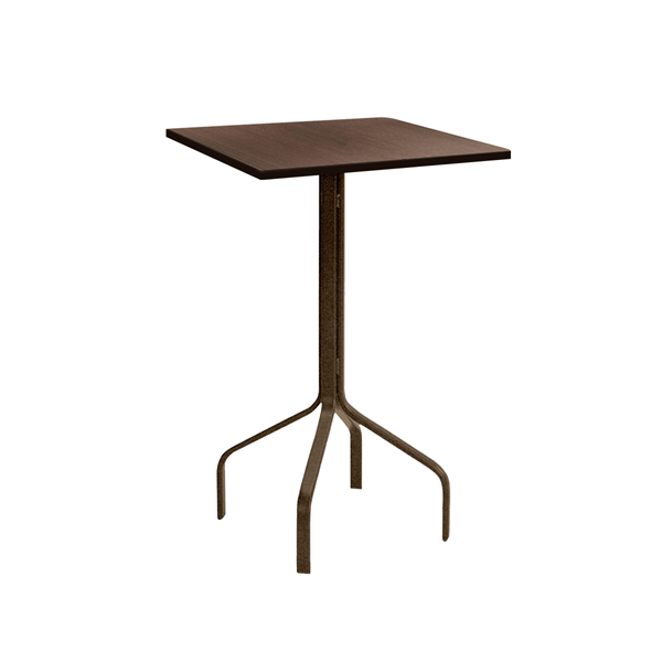 28” Square Balcony Table With Recycled Poly Top And Powder-Coated Aluminum Base - Lexington, Raleigh, Or Newport Style