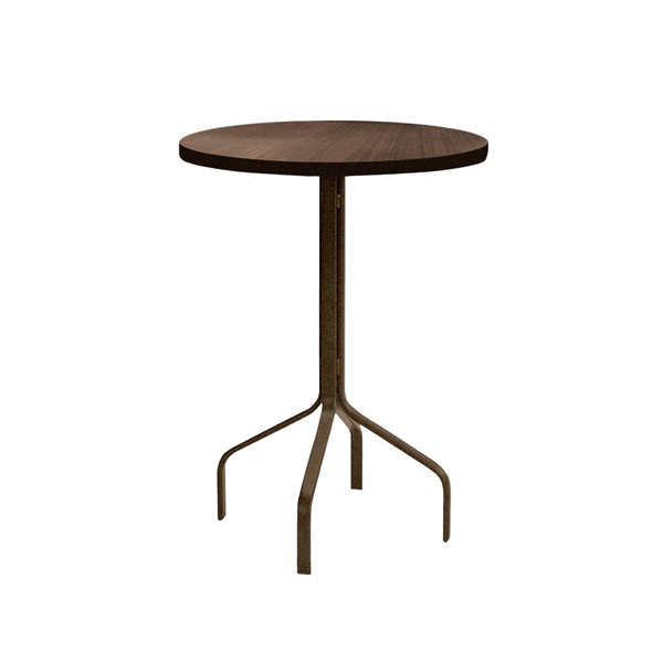 30” Round Balcony Table With Recycled Poly Top And Powder-Coated Aluminum Base - Lexington, Raleigh, Or Newport Style