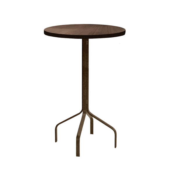 30” Round Bar Table With Recycled Poly Top And Powder-Coated Aluminum Base - Lexington, Raleigh, Or Newport Style