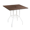 40” Square Balcony Table With Recycled Poly Top And Powder-Coated Aluminum Base - Lexington, Raleigh, Or Newport Style