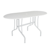30” X 60” Oval Balcony Table With Recycled Poly Top And Powder-Coated Aluminum Base - Lexington, Raleigh, Or Newport Style