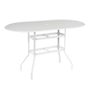 42” X 76” Oval Bar Patio Table With Recycled Poly Top And Powder-Coated Aluminum Base - Lexington, Raleigh, Or Newport Style 