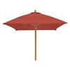 Fiberbuilt Bridgewater Style Market Umbrella 7 1/2 Foot Square with One Piece Simulated Wood Pole	