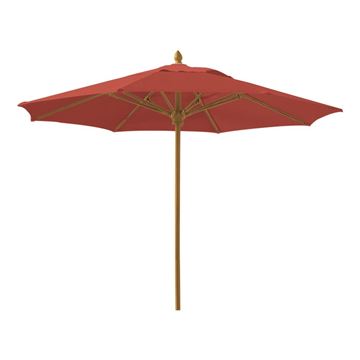 Fiberbuilt Bridgewater Style Market Umbrella 11 Foot Octagon with One Piece Simulated Wood Pole