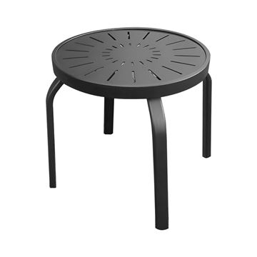 Regal 18" Round Punched Aluminum Side Table