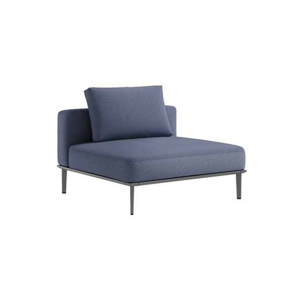 Platform Deep Cushion Modular Armless Lounge Chair
