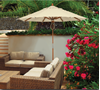 Fiberbuilt Wood Market Umbrella 11 Foot Octagon with Two Piece Wood Pole