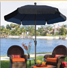 Fiberbuilt Garden Umbrella 7 1/2 Foot Hexagon with Two Piece Aluminum Pole