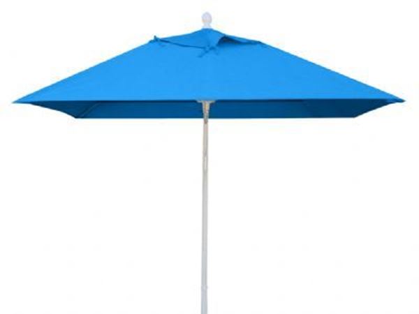 Fiberbuilt Market Umbrella 7 1/2 Foot Square with Two Piece Powder Coated Pole