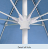 Fiberbuilt Market Umbrella 9 Foot Octagon with Two Piece Powder Coated Pole