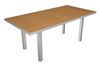 Picture of Polywood Euro Style Plastique Dining Set Recycled Plastic Plastique Slats with Silver Aluminum Frame, Includes 6 Euro Dining Chairs and 1 Rectangle Dining Table