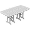 Picture of Polywood Traditional Style Recycled Plastic Dining Set, Includes Two Traditional 60 Inch Backless Benches and One Nautical Style Rectangle Dining