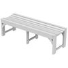 Picture of Polywood Traditional Style Recycled Plastic Dining Set, Includes Two Traditional 60 Inch Backless Benches and One Nautical Style Rectangle Dining