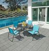 Telescope Gardenella Arm Chair Fabric Sling with Aluminum Frame