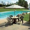 Picture of Pietra 38 Inch Round Folding Table Plastic Resin, Case Pack of 6