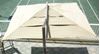 Picture of Cantilever Offset Umbrella, 10 Foot Square Offset Umbrella with Bronze Aluminum Frame and Sunbrella Marine Grade Fabric, Fiberbuilt