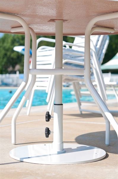 50 lb. Powder Coated Steel Umbrella Base, Under Table Use - Pool ...