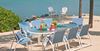 Telescope Aruba Arm Chair Fabric Sling with Aluminum Frame