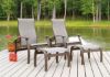 Telescope Belle Isle Sling Motion Chat Chair with Aluminum Frame and MGP