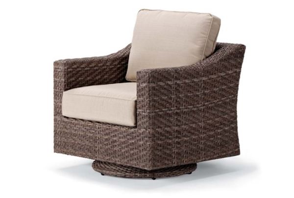 Picture of Telescope Outdoor Pool Deck and Patio Wicker Three-Seat Loveseat with Cushion, Lake Shore Wicker Collection