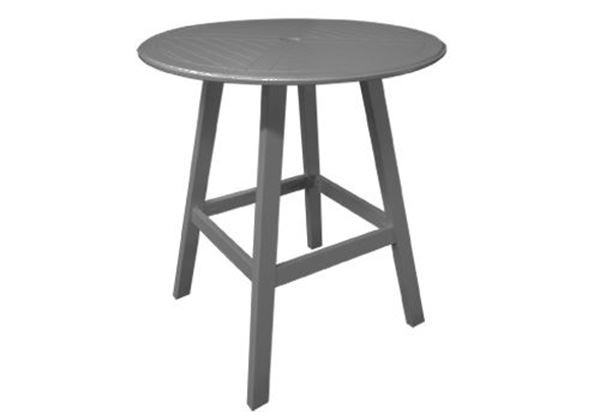 Kingston Commercial Solid Marine Grade Polymer 48" Round Balcony Height Table
