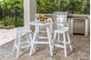 Kingston Commercial Solid Marine Grade Polymer 36" Round Bar Height Table