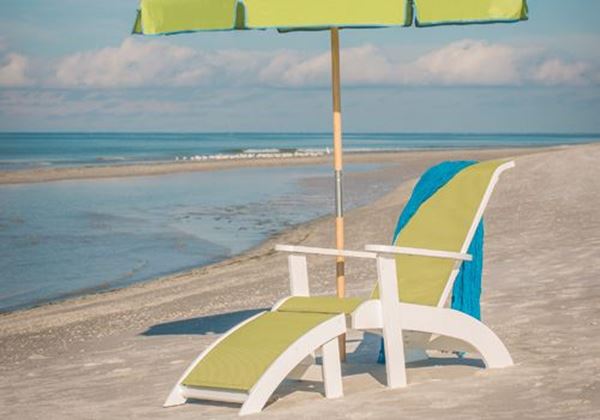 Sling Adirondack Ottoman with Marine Grade Polymer Frame