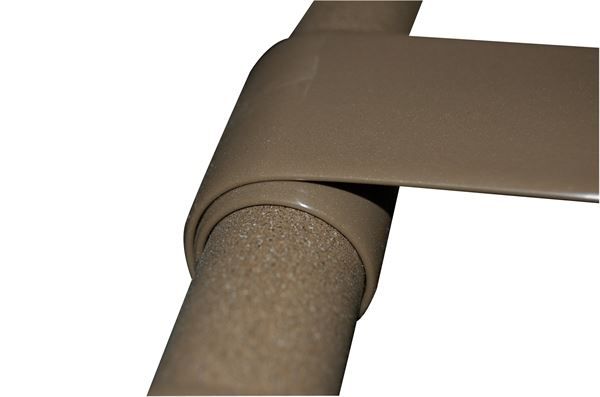 Double wrapped vinyl strap