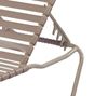 St. Maarten Extended Bed Chaise Lounge Vinyl Straps with Aluminum Frame