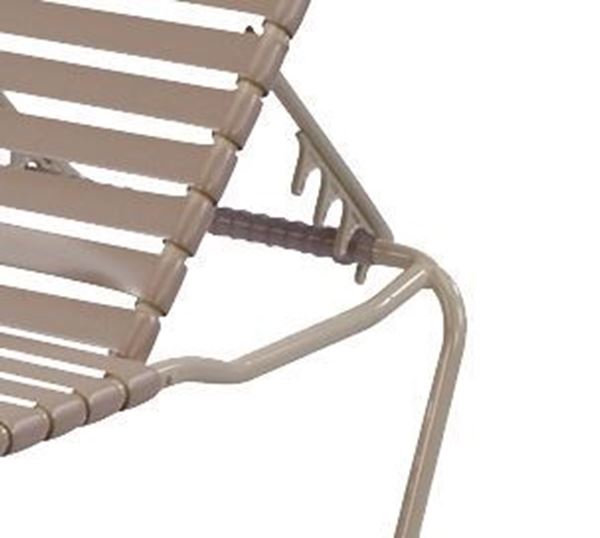 St. Maarten Extended Bed Chaise Lounge Vinyl Straps with Aluminum Frame