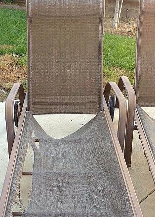 Damaged Sling Chaise Lounge