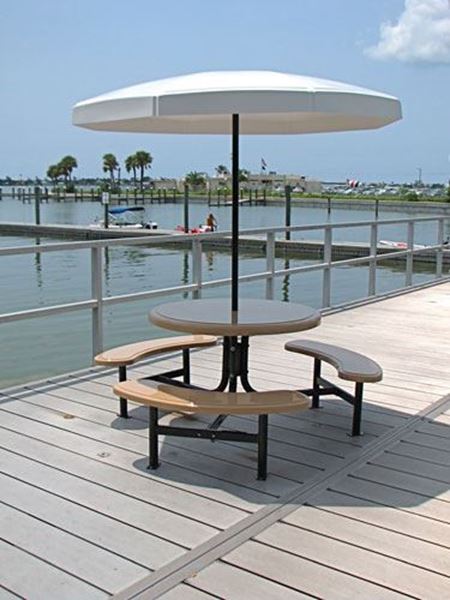 6 Foot Valance Octagon Fiberglass Umbrella