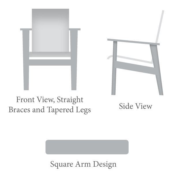 Sienna Sling Chaise Lounges with Marine Grade Polymer Frame
