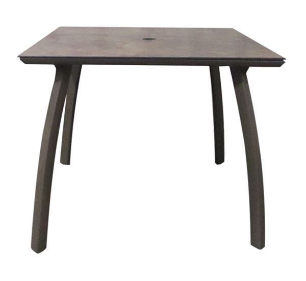 Sunset 36” Square Dining Height Table with Umbrella Hole