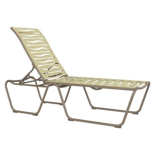 Tropitone Millennia EZ Span Vinyl Strap Armless Chaise Lounge