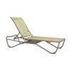 Tropitone Millennia EZ Span Vinyl Strap Chaise Lounge with Shelf