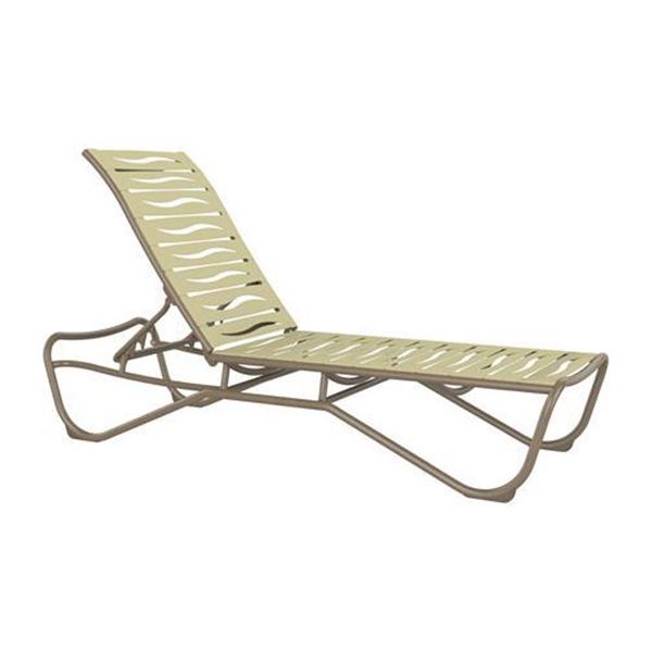 Tropitone Millennia EZ Span Vinyl Strap Armless Chaise Lounge