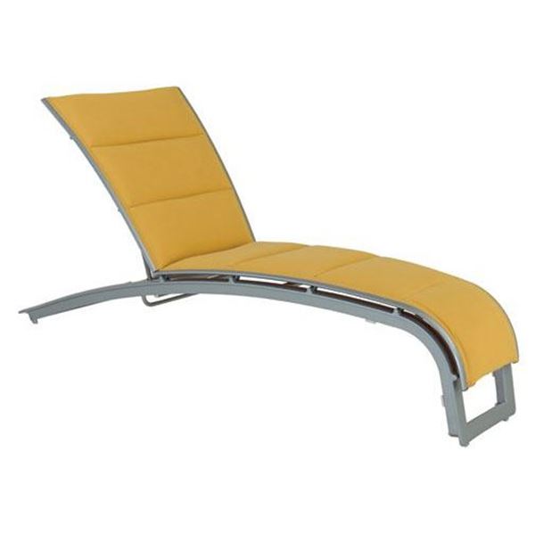 Tropitone Flair Padded Sling Chaise Lounge with Stackable Aluminum Frame