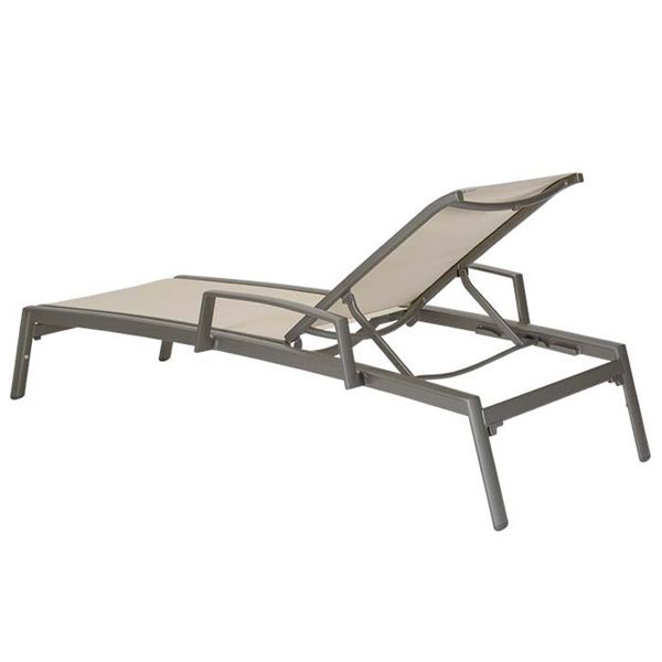 Tropitone Elance Relaxed Sling Armless Chaise Lounge, Stackable - Pool ...